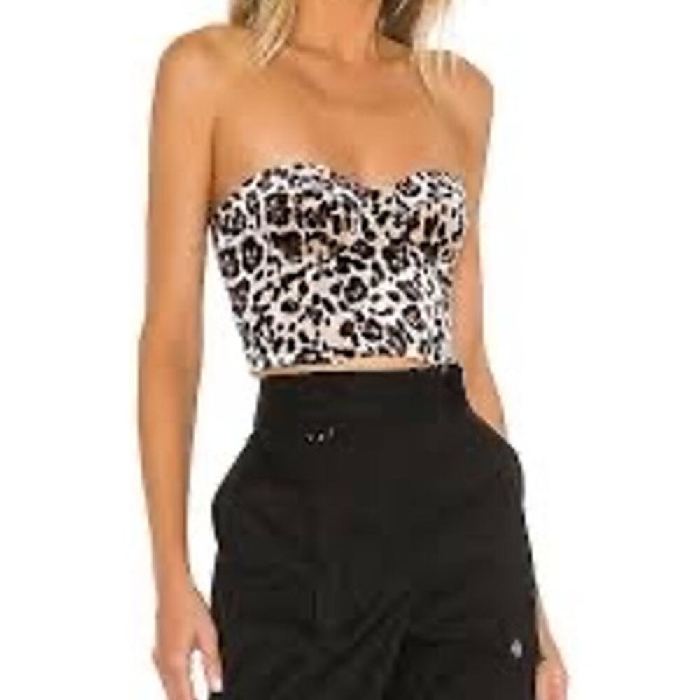 Victoria’s Secret Leopard Print Low Back Bustier Top Size 34B